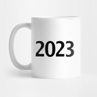 2023 Minimal Black Text Typography Mug